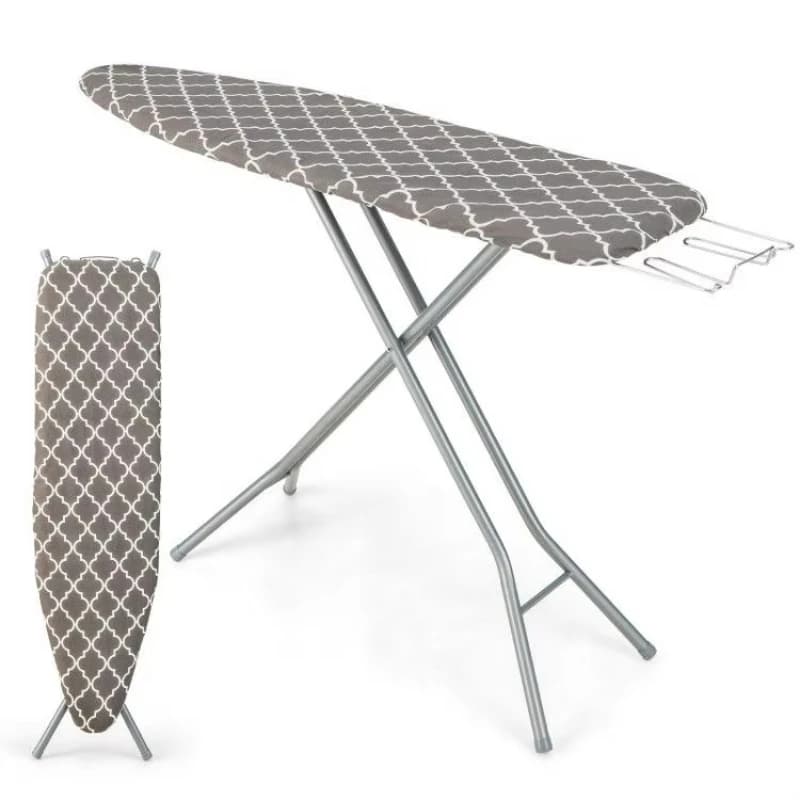 60 x 15 foldable ironing board with iron rack and extra cotton hood, premium ironing board