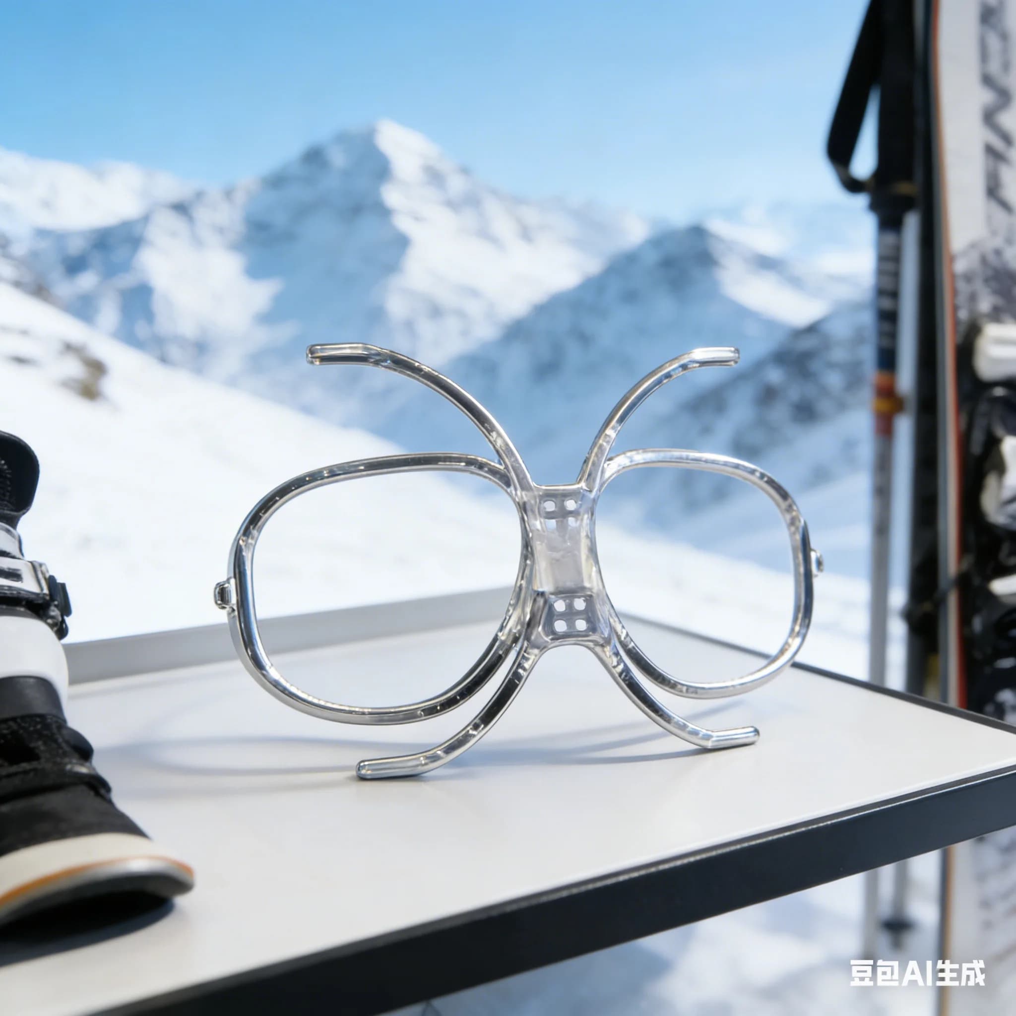 Occhiali da sci Telaio Adattatore per miopia Telaio da prescrizione flessibile Occhiali da neve regolabili Adattatore ottico Accessori da sci