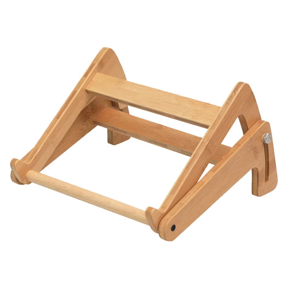 1Pcs Wooden Laptop Stand Height Adjustable Ergonomic Monitor Riser with Hollow Design for Heat Dissipation and Neck Back Pain