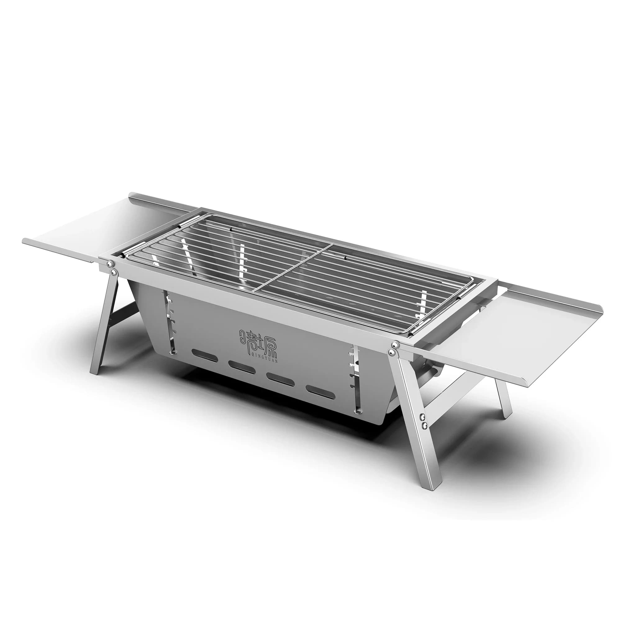 Portable folding barbecue Grill stove outdoor camping Picnic stainless steel detached house charcoal firewood BBQ stove utensils