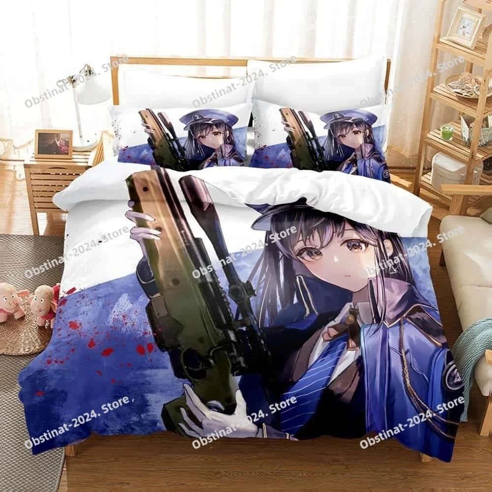 Gioco Dea Della Vittoria Nikke Set Biancheria Da Letto Singolo Doppio Completo Queen King Size Set Letto Per Bambini Per Adulti Camera Da Letto Copripiumino Set 3D Anime