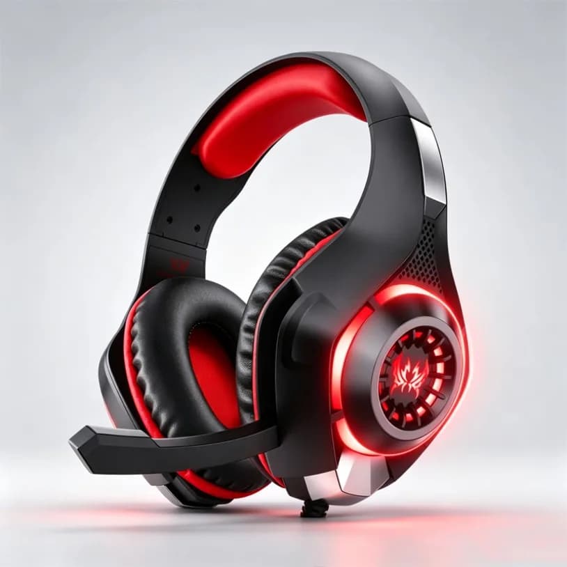 Over Ear Gaming Headphones Stereo Surround Sound Headset With Noise Cancelling Microphone For PS5 Xbox Series PC Mobile Gamer