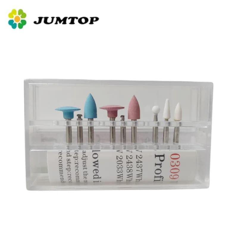 JUMTOP 9 Pz/scatola Kit di Lucidatura Composita Dentale per Manipolo a Bassa Velocità Contrangolo Resina Levigatura Lucidatura Set Strumento di Odontoiatria