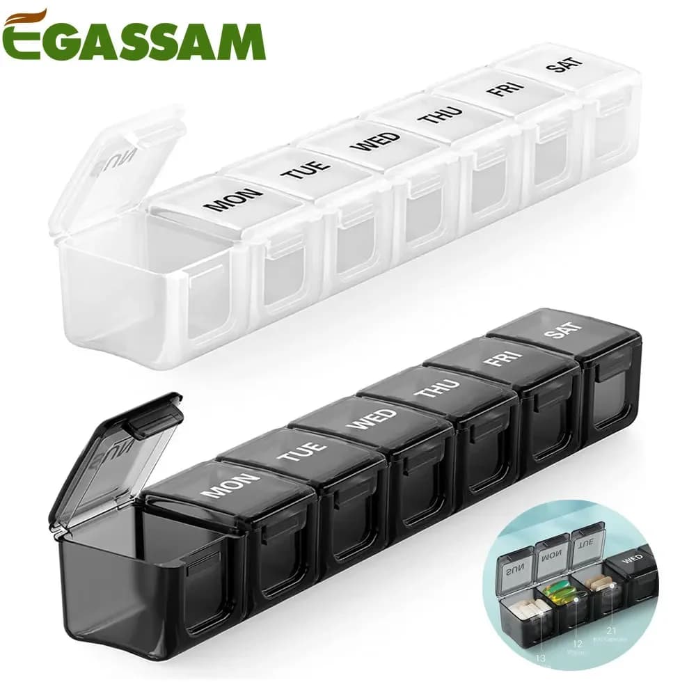 1 pcs Extra Large weekly pill holder, Sukuos Daily pill holder, vitamins, fish oils or supplements, pill holder without BPA