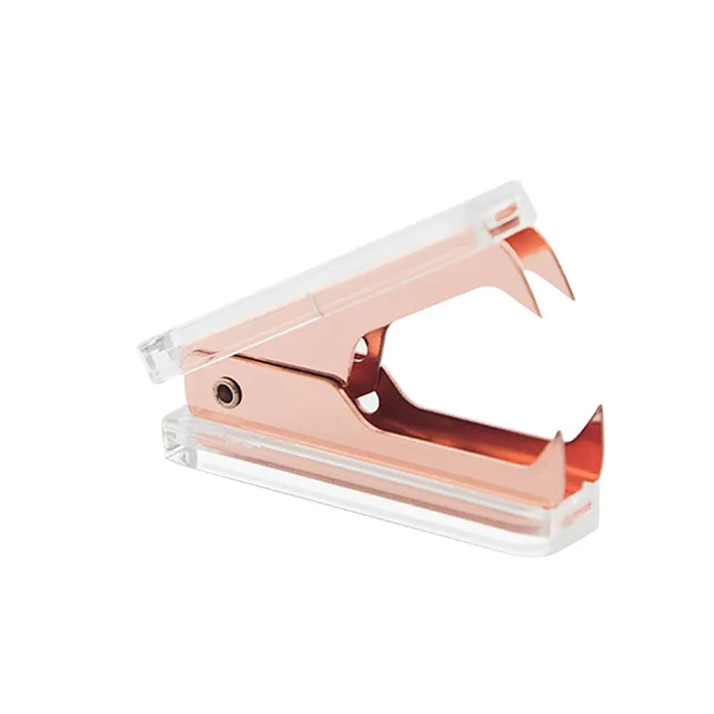 Elegante Dischiodino in Acrilico Oro Rosa, Robusto Strumento da Scrivania in Acciaio Inossidabile per Ufficio e Scuola