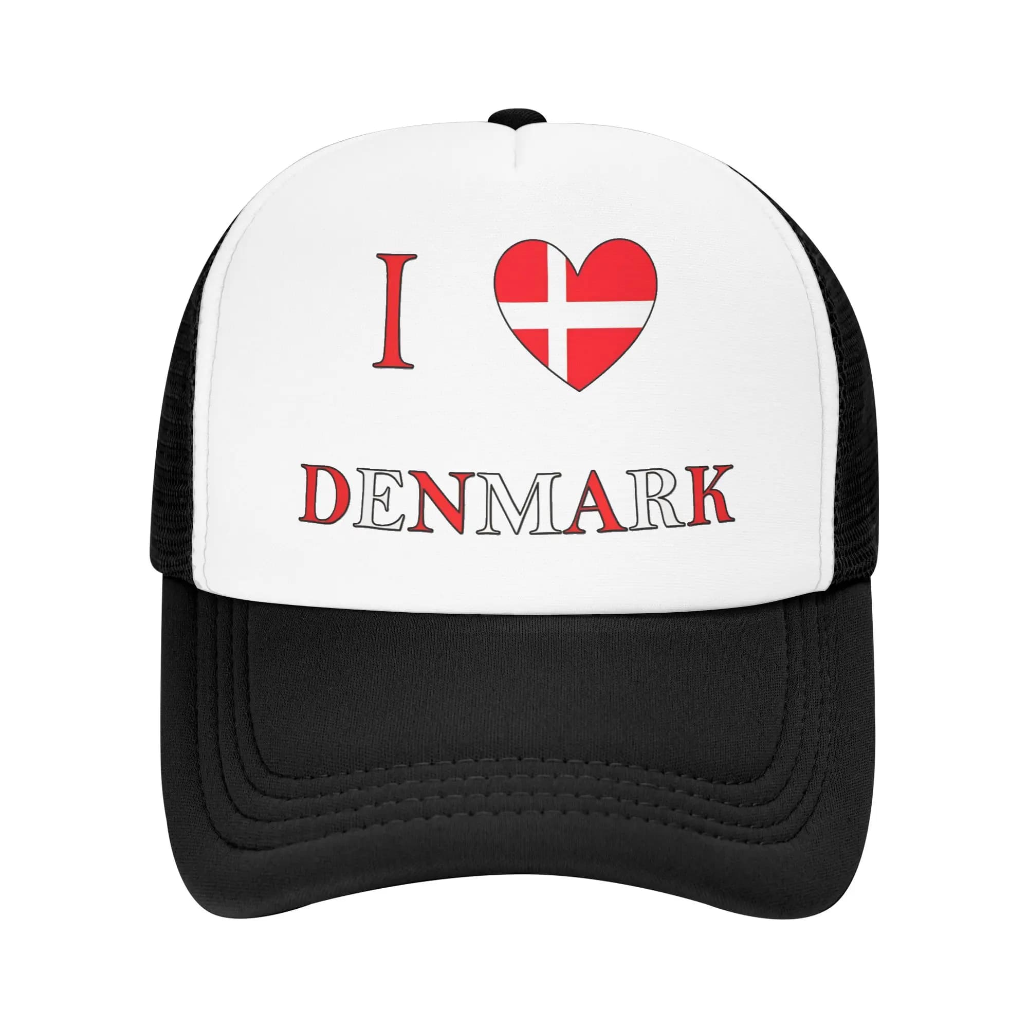 Summer Sun Hats I Love Denmark Baseball Cap Trendy Hip Hop Hats Summer Men Adult Outdoor Sports Snapback Cap