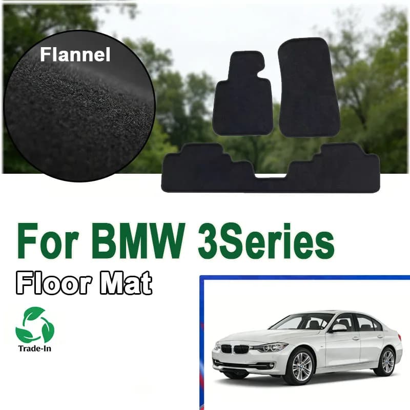 Flannel "Car Floor Mats Carpet Rugs For BMW 3Series Standard(F30)2013-Present Anti-slip Stylish Odorless Flame retardant
