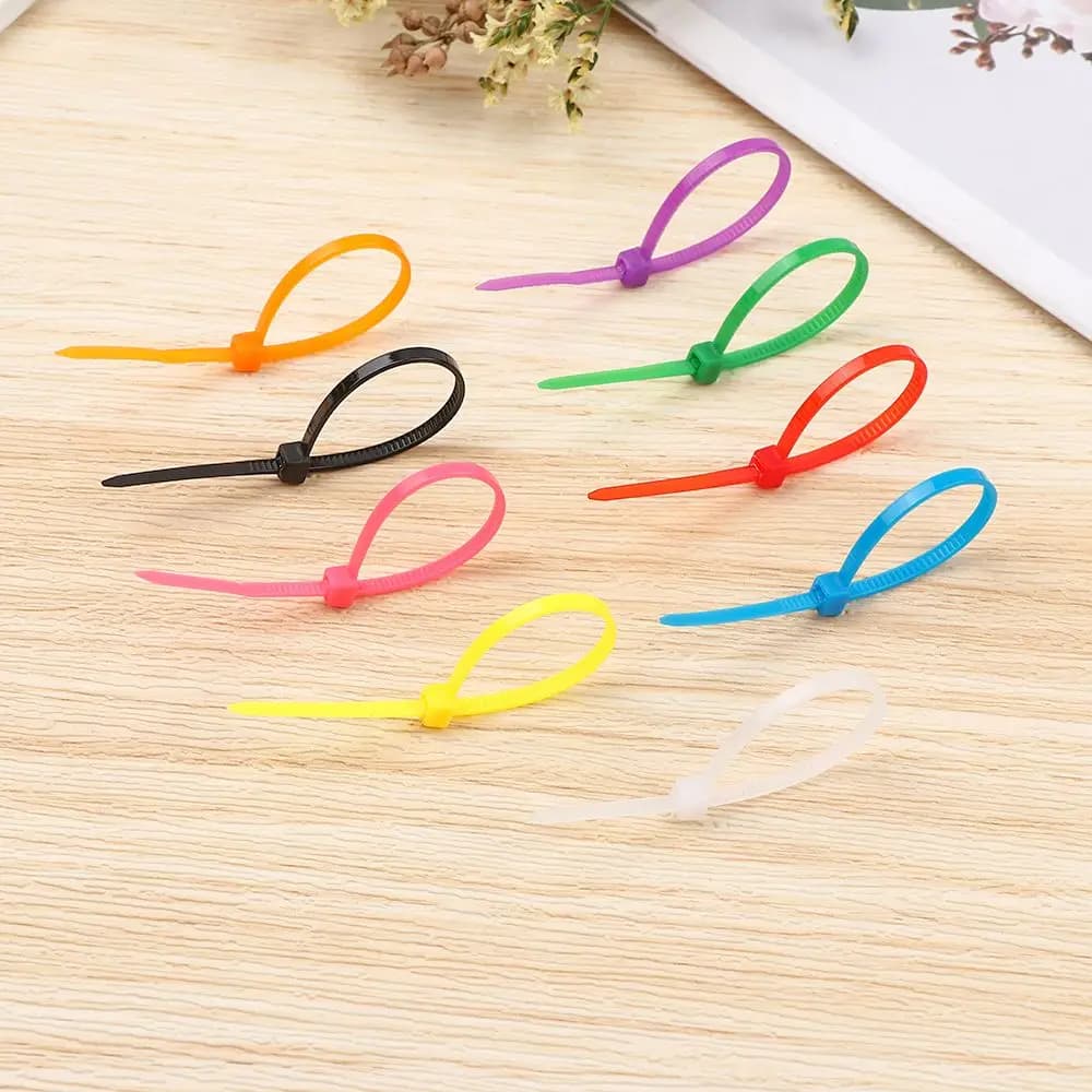 3x100mm Hand Tool Self-Locking Cord Strap Nylon Wire Zip Cable Ties Bundled