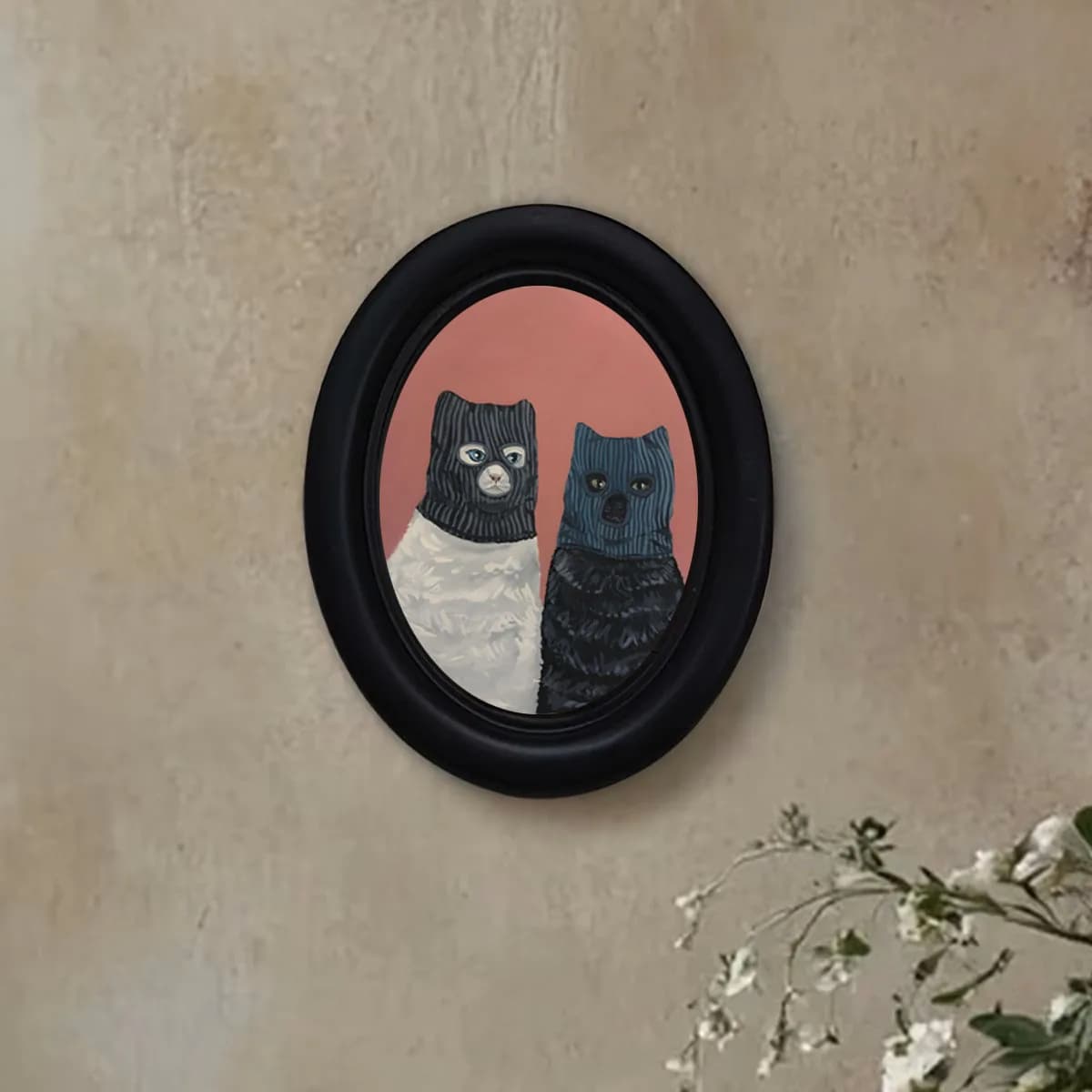 1 Pezzo di Decorazione Murale a Forma di Gatto Ladro Originale, Gatto Divertente con Cappuccio, Ornamento Creativo Unico per Scrivania, Decorazione Domestica Stravagante, Regalo Esclusivo per Amanti dei Gatti