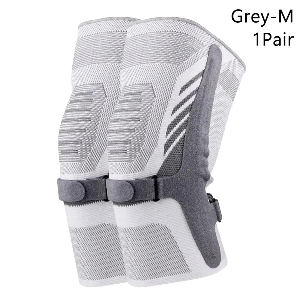1/2 Pezzi Ginocchiera a Compressione Regolabile, Supporto Elastico per Ginocchio, Ginocchiera Pressurizzata per Fitness e Pallavolo