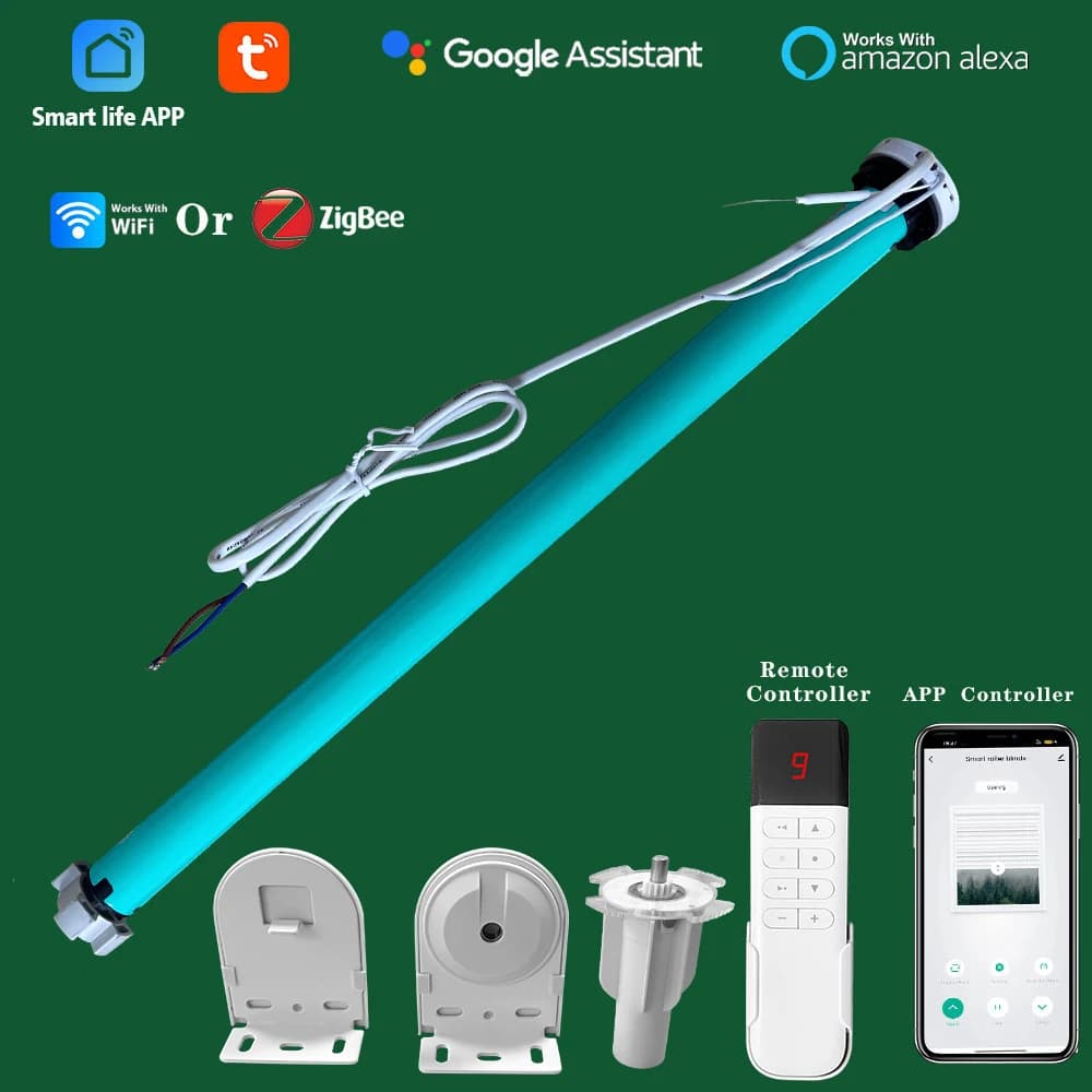 LifeLibero Tuya Zigbee o Wifi tende intelligenti tende a rullo motore per finestre sistema ombreggiante automatico controllo vocale remoto Alex