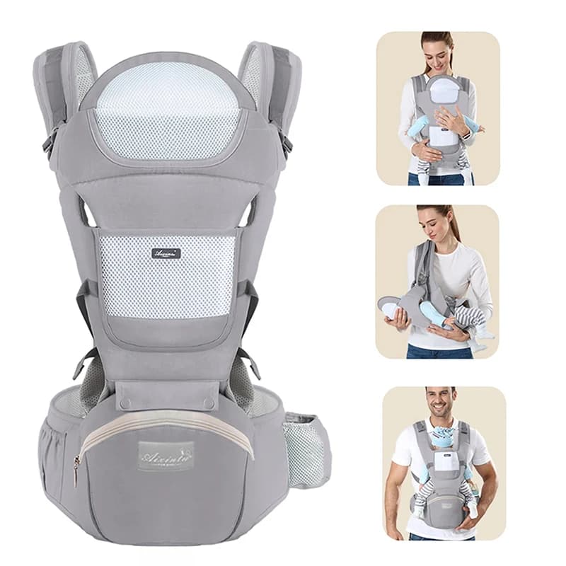 Baby Carrier Waist Stool Newborn Toddler Lumber Support Outdoor Multi-use Soft Front Back Kangaroo Bag Baby Carrier Adjustable