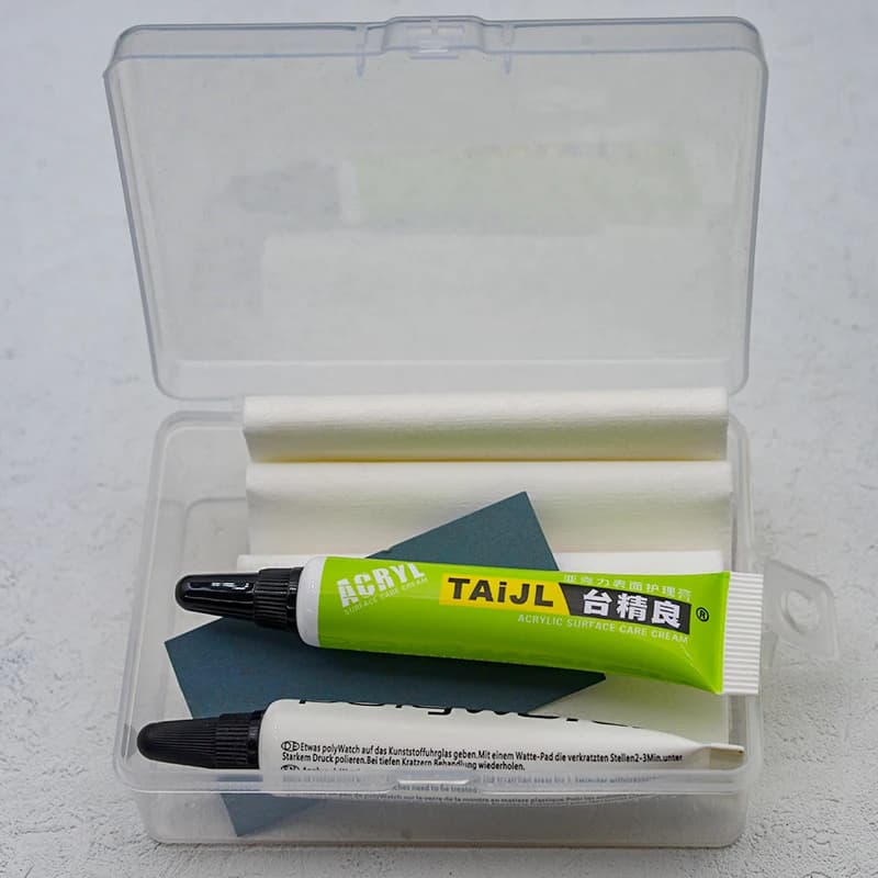 Composto per lucidatura del vetro Polywatch Kit di riparazione antigraffio acrilico in plastica specializzata Composto per lucidatura per riparazione occhiali