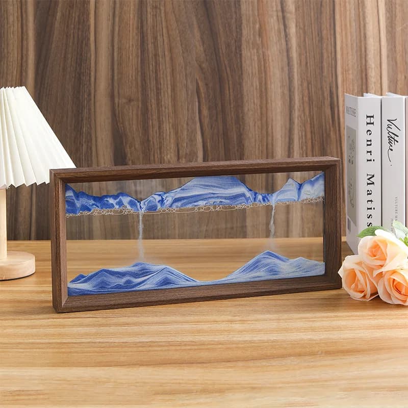 Quadro Decorativo a Clessidra per Soggiorno, Opera d'Arte in Vetro, Decorazione per la Casa, Antistress per Ufficio, Decorazione per Cantinetta Vini, Stile Semplice