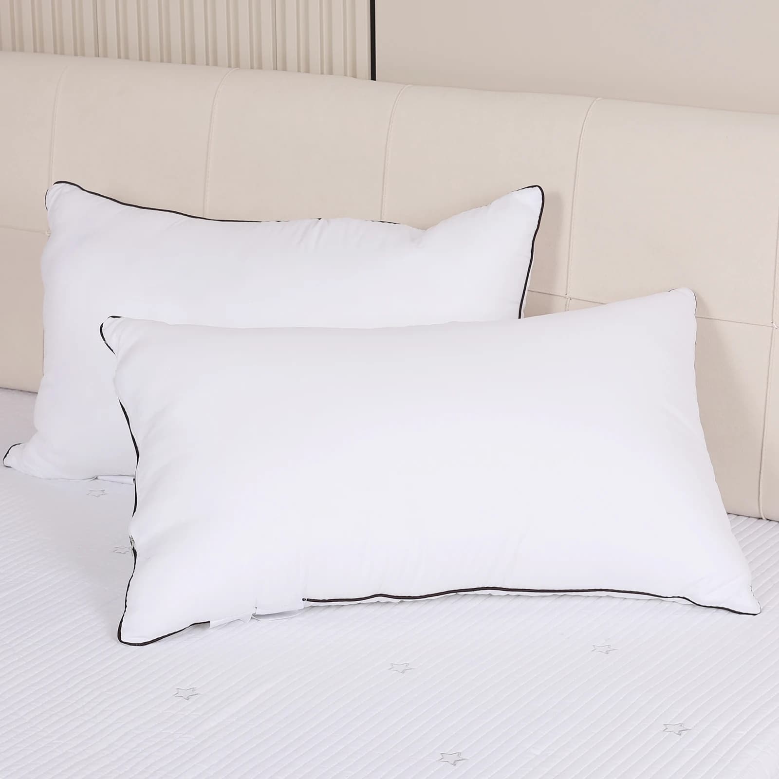 BOGO! 2pcs Hotel Quality Fluffy Pillow, Neck Support Sleep Pillow, Comfort Pressure Relief,Quick Rebound Non-Sagging, Lightweig