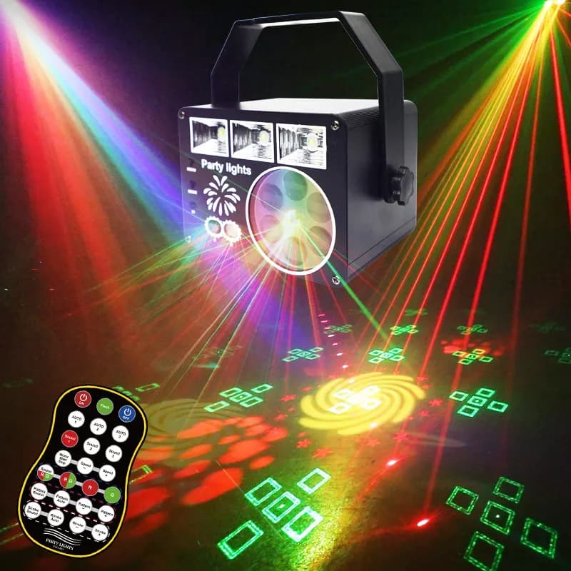 HCWE 2025 Nuovo LED USB Mini Honeycomb Party Light con telecomando Proiettore di luce al neon Vacanza di nozze Bar Disco Laser Regalo
