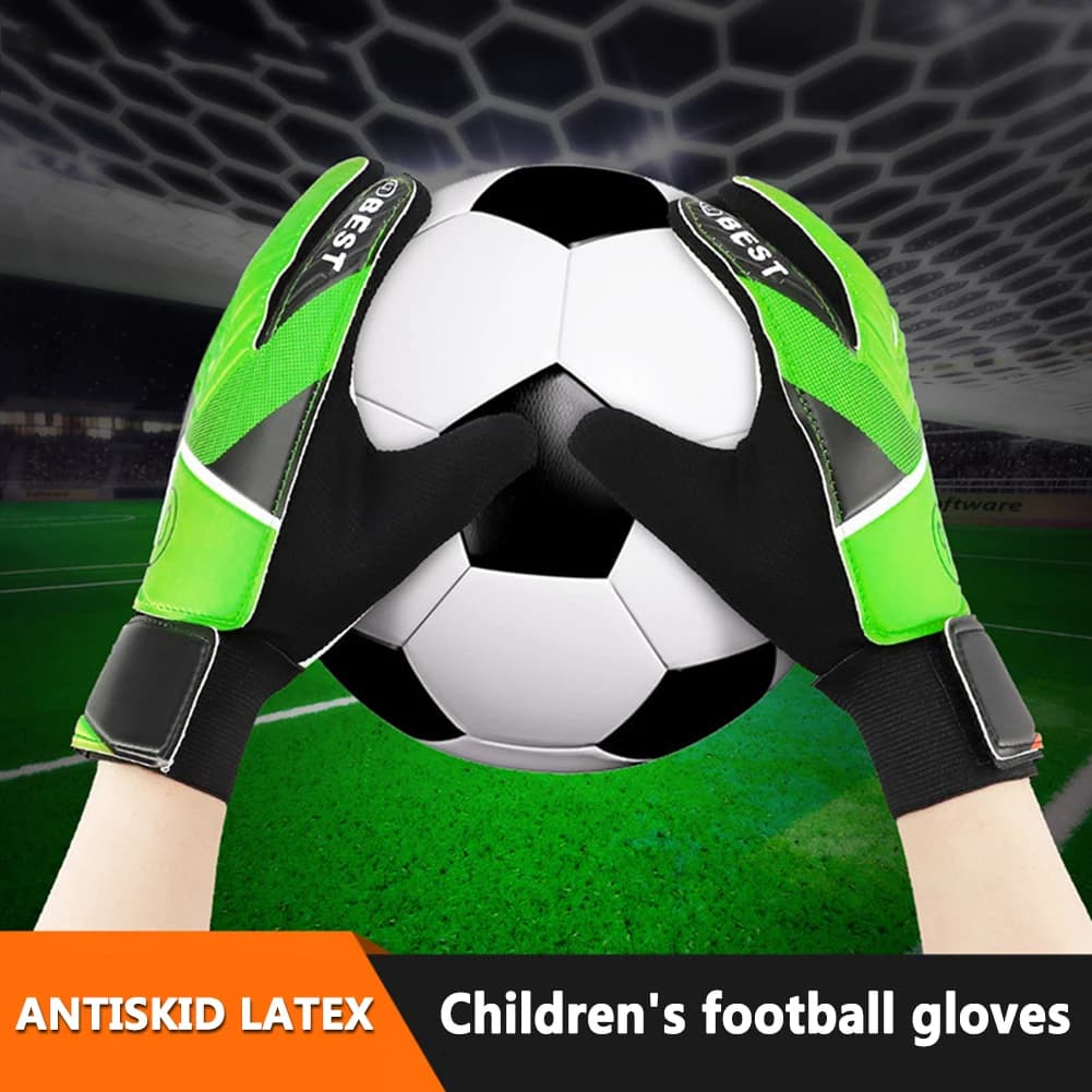 Guanti da Portiere in Lattice con Supporto, Protezione Completa delle Dita, Antiscivolo e Impermeabili per Bambini e Adulti