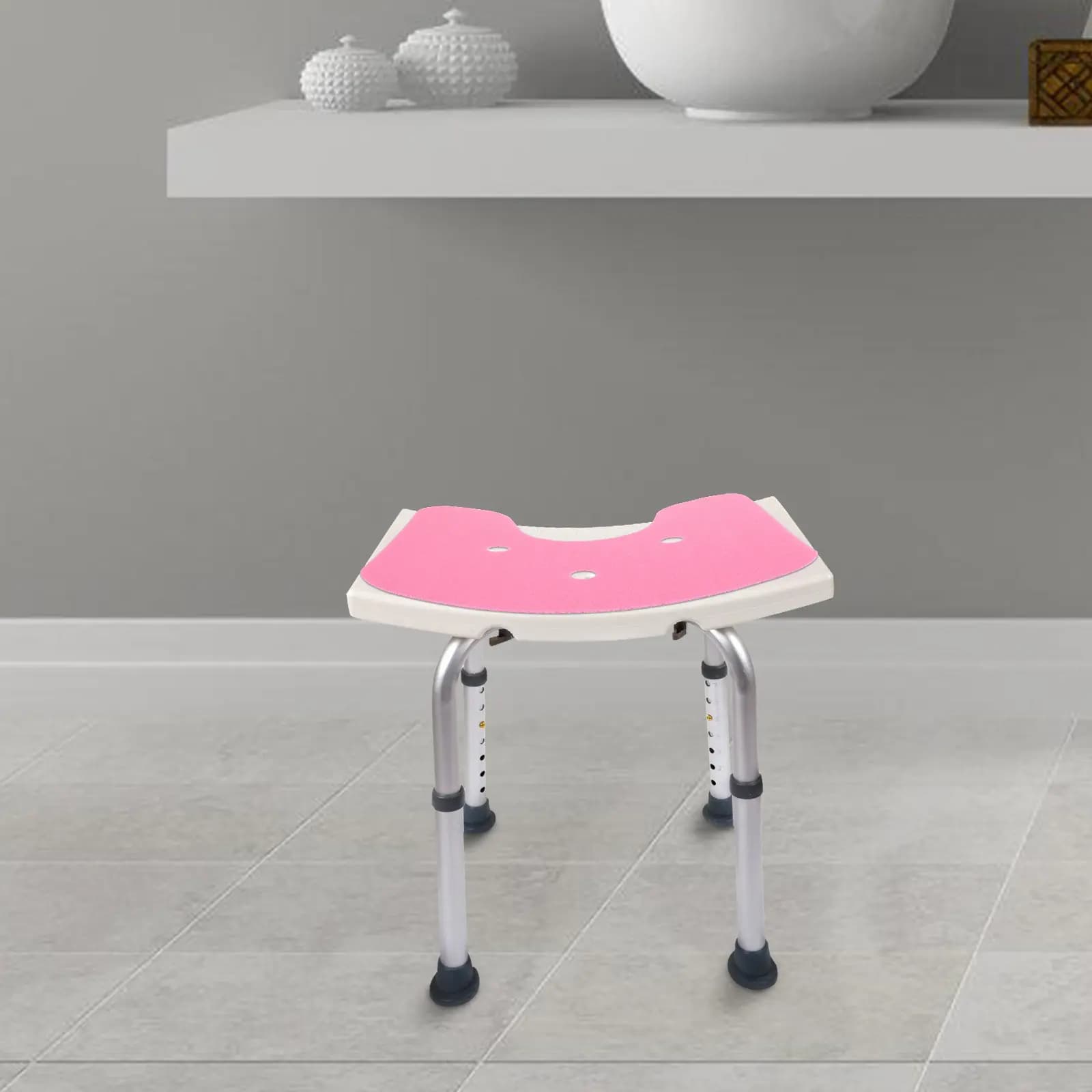 Cuscino Ergonomico Antiscivolo e Traspirante in XPE per Sedili da Doccia e Sgabelli da Bagno, Imbottitura Comfort per Anziani