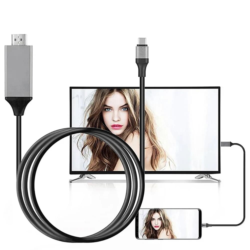 HDTV cable compatible with USB Type-C to HDMI, adapter from Type-C to HDMI for HDTV, for MacBook Pro/Air, for iPad Pro 2020