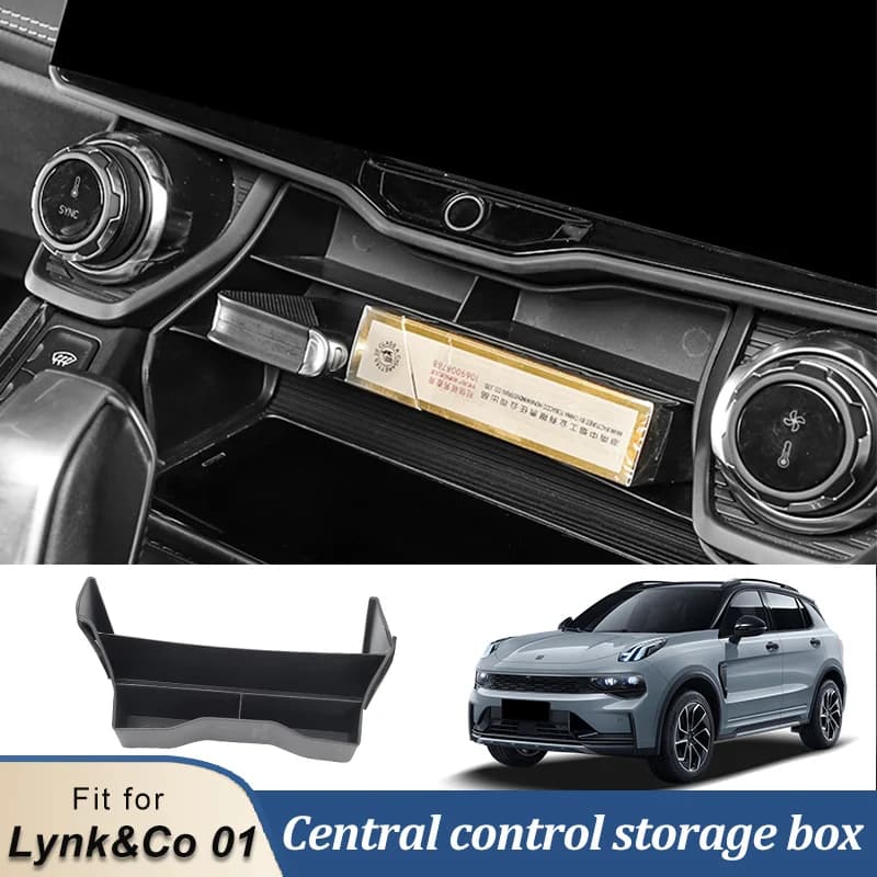 LINNUNU Scatola portaoggetti per console centrale auto Lynk&Co 01 2021-2023, organizer per interni in ABS, accessori per auto