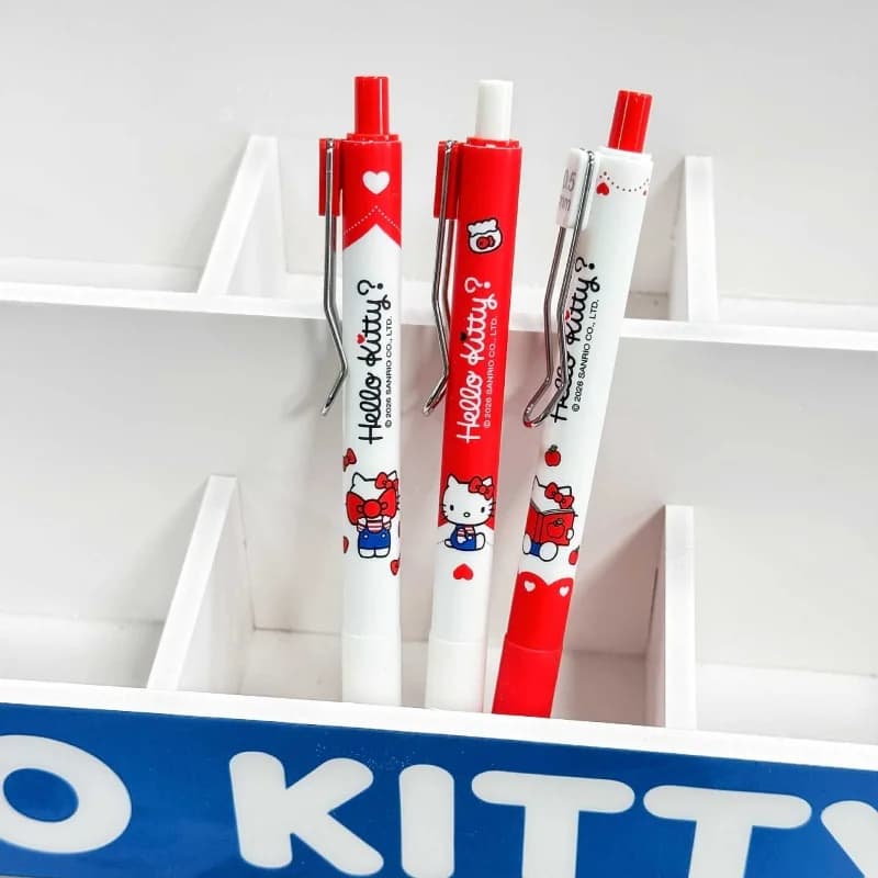 12pc /LOT creativo SANRIO KITTY GEL PEN carino 0,5 mm inchiostro nero penne a firma penne provviste di scuola