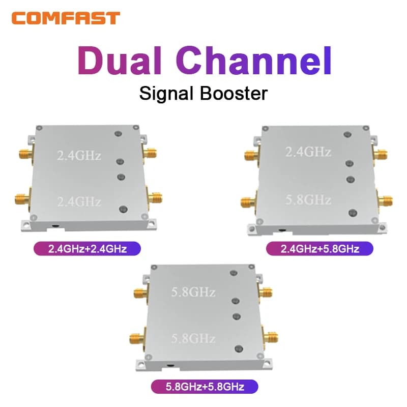 Comfast WiFi Booster Dual Band 2.4/5.8GHz 36dBm Amplificatore di segnale 802.11 b/g /n/ac Wireelss Range Extender Amplificatore per Drone
