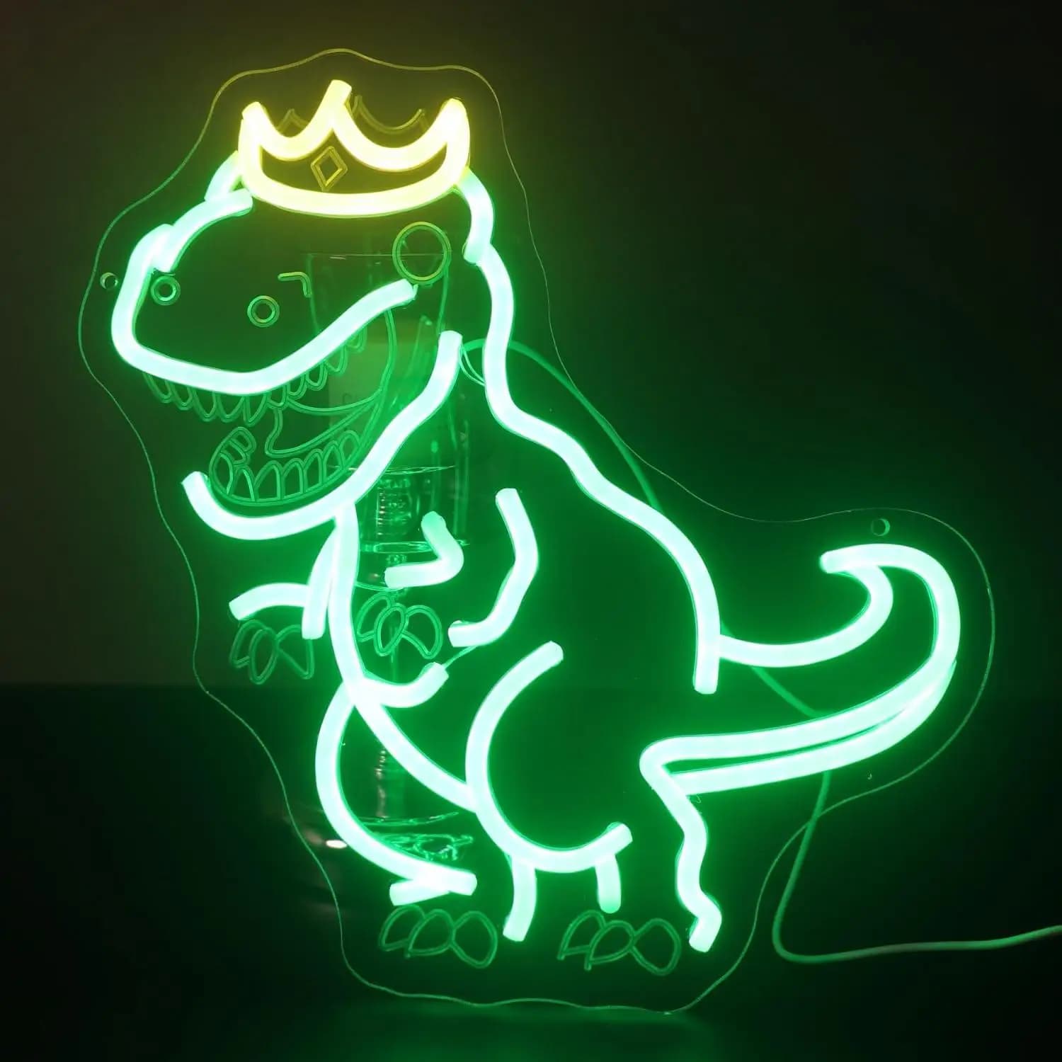 Insegna al Neon a Forma di Dinosauro, Luci LED USB Tyrannosaurus per Cameretta Bambini, Decorazione Murale per Feste, Regalo per Ragazzi Amanti dei Dinosauri