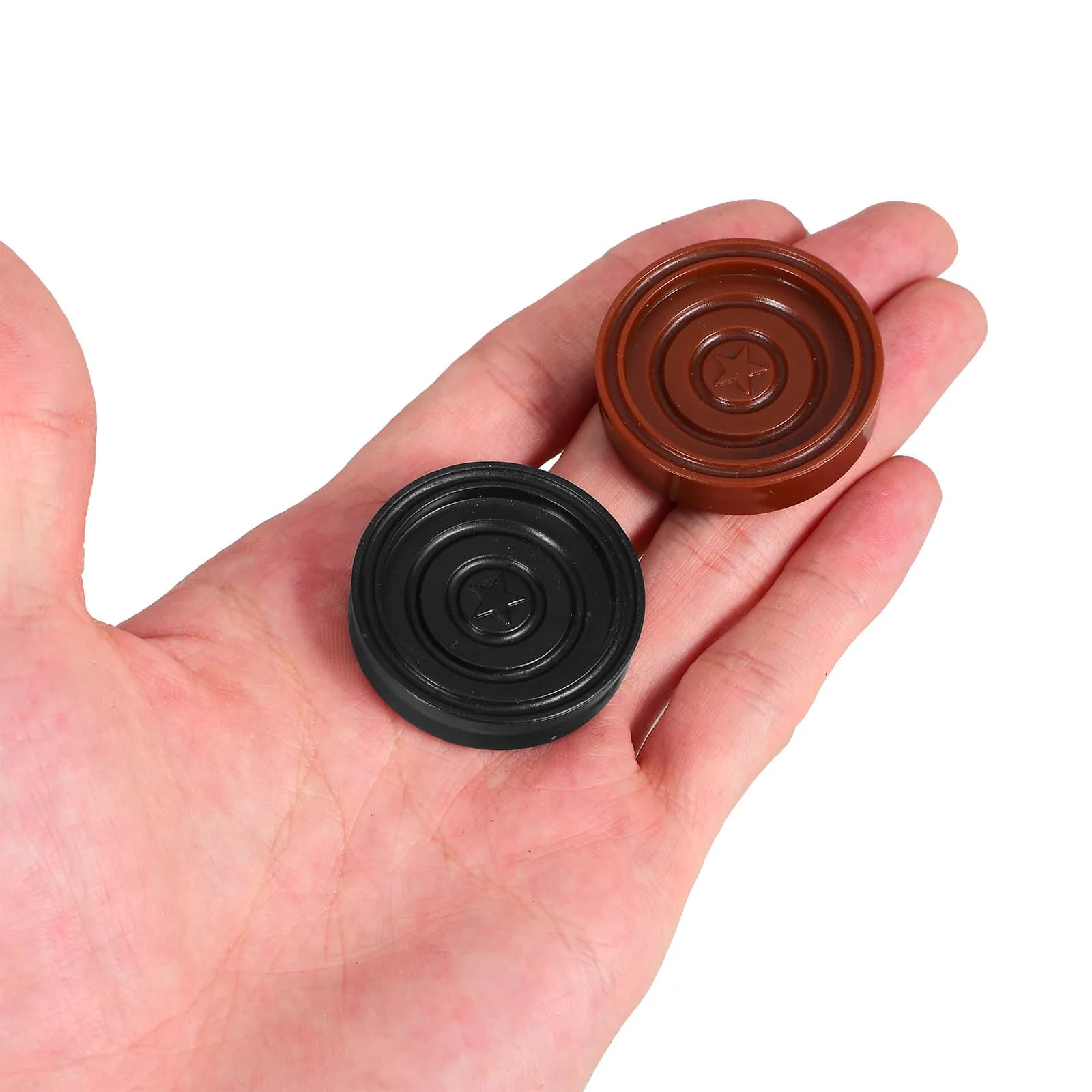Set di 24 Pezzi di Scacchi Rotondi in ABS, Accessori per Giochi da Tavolo con Finitura Liscia ed Elegante per Casa e Viaggio