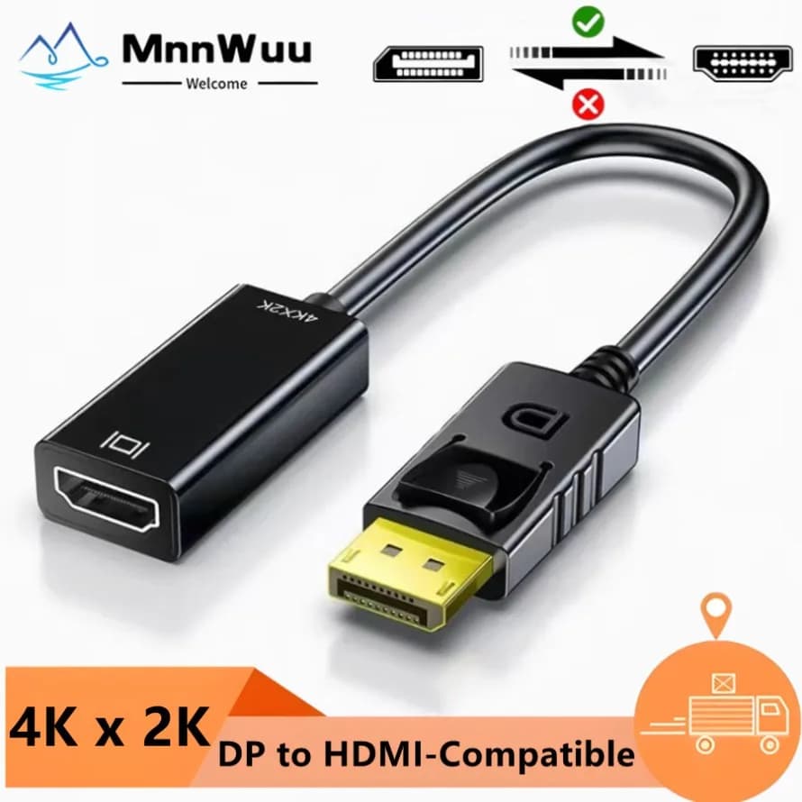 Cavo convertitore compatibile DP a HDMI Adattatore cavo audio video compatibile DisplayPort a HDMI 4K per proiettore HDTV per computer PC