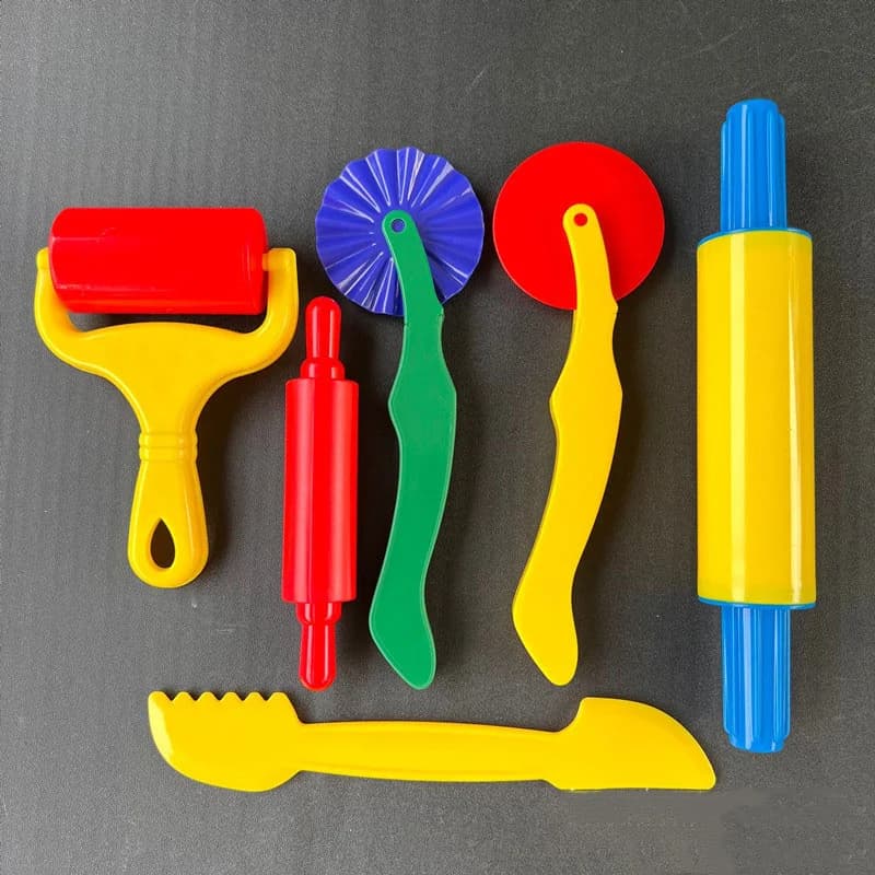 Fun Play Kit di strumenti per pasta per bambini bambini Toddlers Playdough estrusori forbici rulli taglierine plastilina accessori per argilla giocattolo