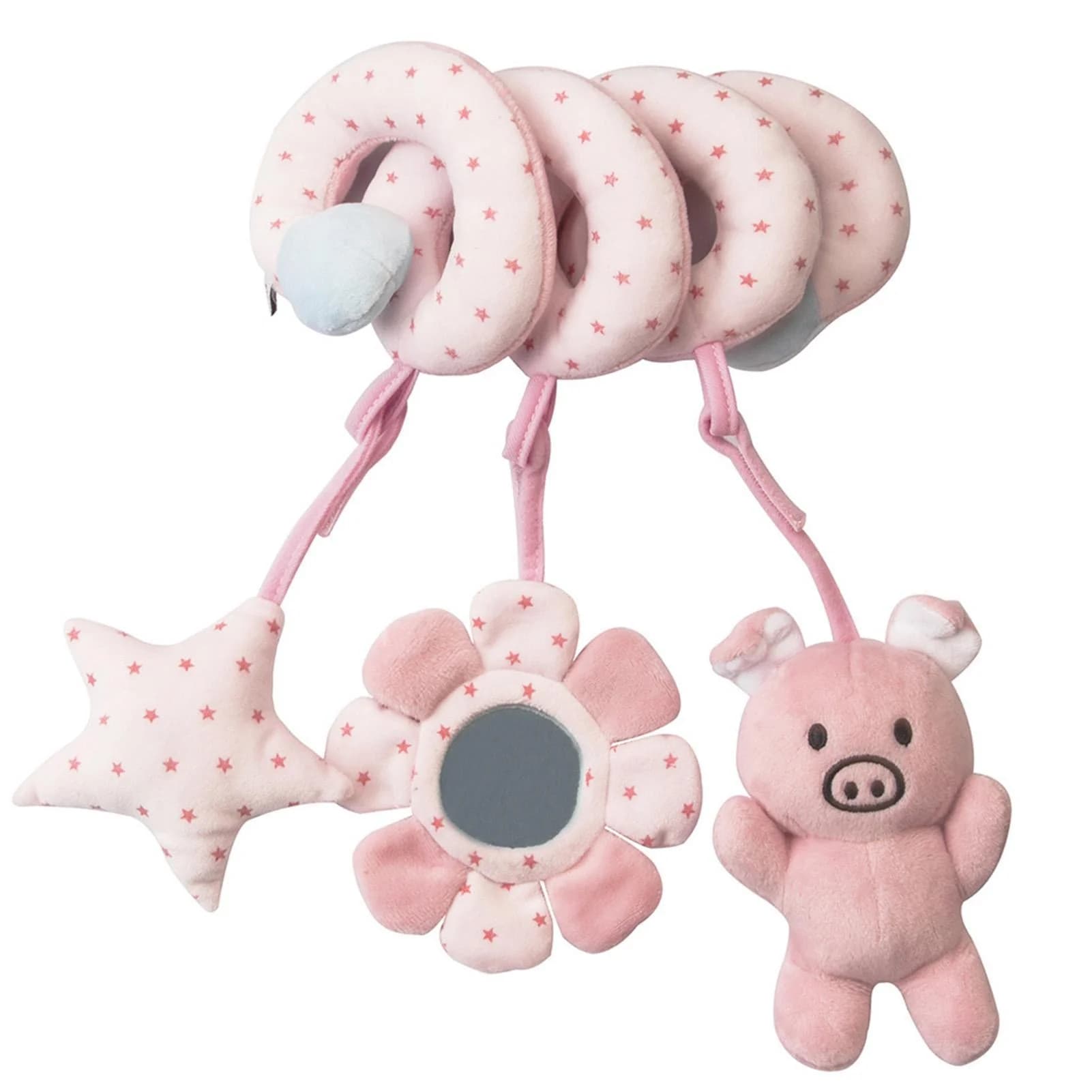 Baby Pram Crib Activity Spiral Plush Toys Infant Baby Stroller Toy Car Seat Hanging Toys Educational Plush Toys