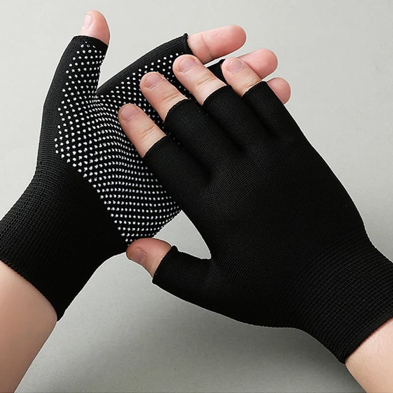 Guanti a compressione per l'artrite da donna uomo guanti per il supporto del polso della mano dell'osteoartrite reumatoide senza dita