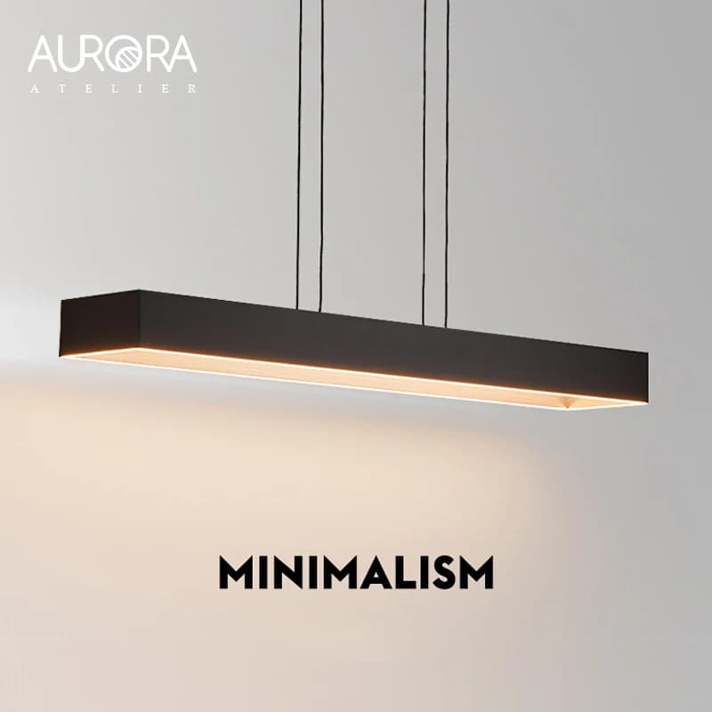 Una parola minimalista sala da pranzo lampadario moderno lampada da tavolo da pranzo a striscia lunga sala da pranzo di lusso lampada da tavolo da bar lampada da ufficio