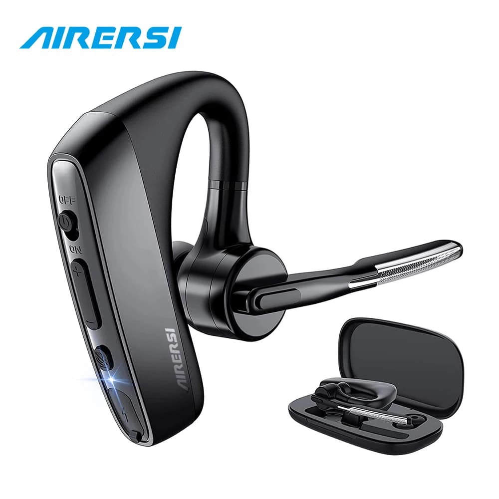 Cuffie Bluetooth Auricolari wireless Cuffie con doppio microfono Auricolari aziendali vivavoce con cancellazione del rumore per ufficio camionista