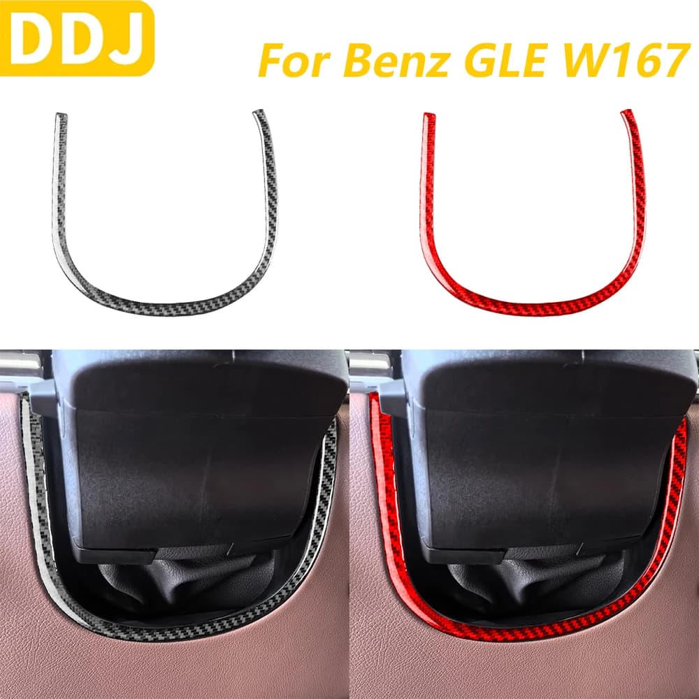 For Mercedes-Benz GLE W167 2019-2024 Carbon fiber steering wheel U-shaped panel Car accessories decoration Wall decal