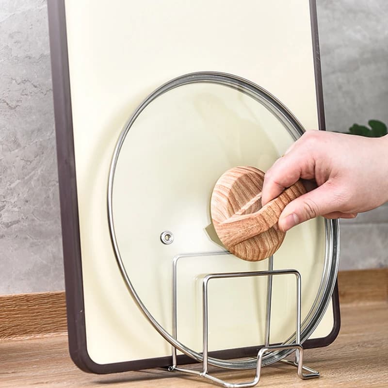 Rack Shelf Stand Multi Layer Space Saving Rustproof Cutting Board Practical Kitchen Organizer Pot Lid Holder Iron Art Home