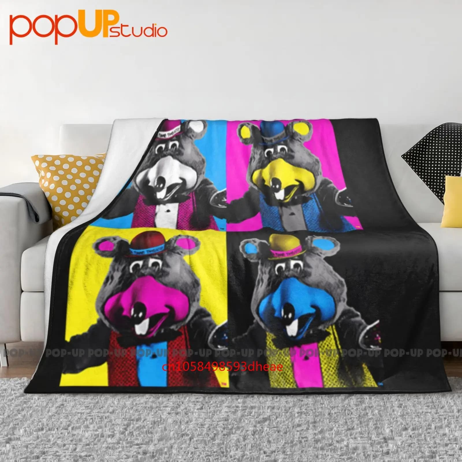 Pop Art Chuck E Cheese Coperta ultra morbida trapunta invernale Copridivano Copriletto