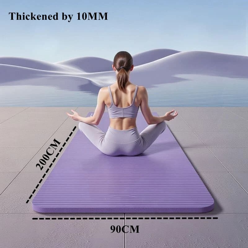 Yoga antiscivolo 200/185×80/90cm Allenamento Sport Plank Cuscino Attrezzatura da palestra Allargare Schiuma Yoga Pad Fitness Pilato Tappetino 10MM ExtraThick