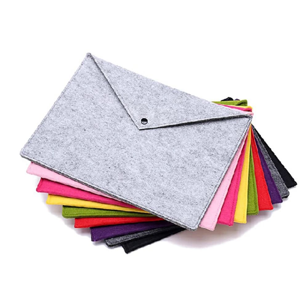 5 pz semplice A4 grande capacità borsa portadocumenti pad Business valigetta cartelle File feltro chimico prodotto di archiviazione 8 colori disponibili