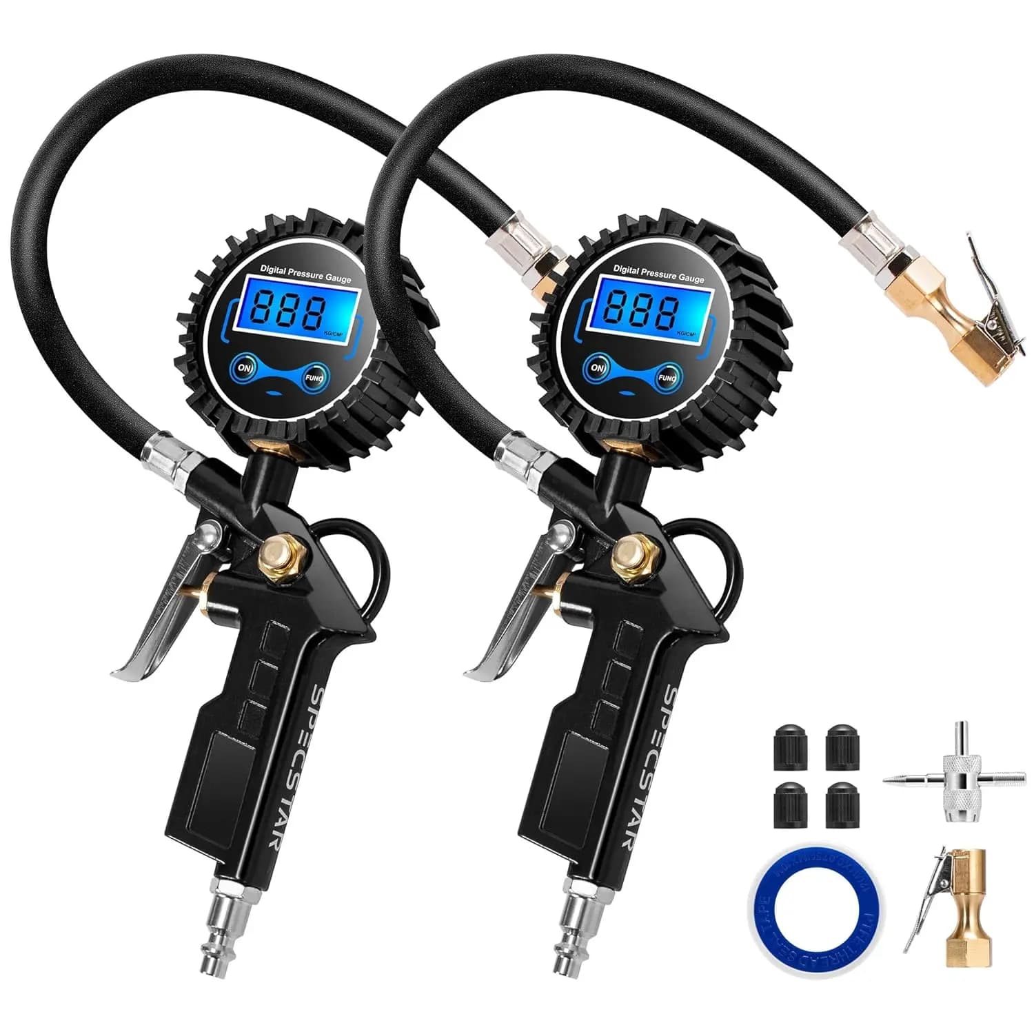 Gonfiatore Digitale per Pneumatici con Manometro, Avvio/Arresto Automatico, Display Retroilluminato, 250 PSI per Veicoli