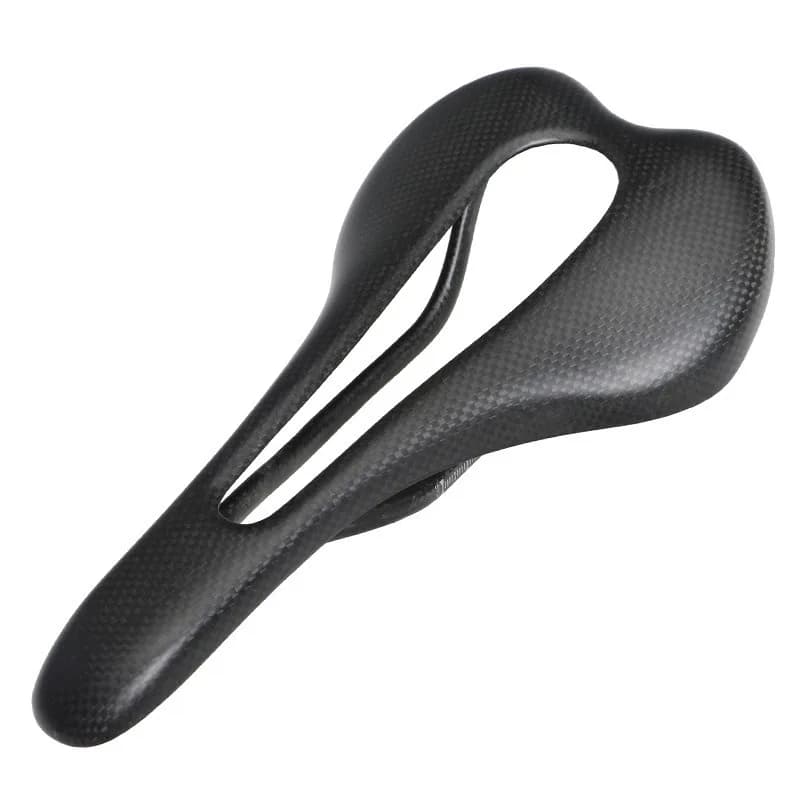 Sella per Bicicletta in Fibra di Carbonio, Grande e Cava, per Mountain Bike e Bici da Strada, Cuscino Ergonomico Leggero, Componenti per Ciclismo