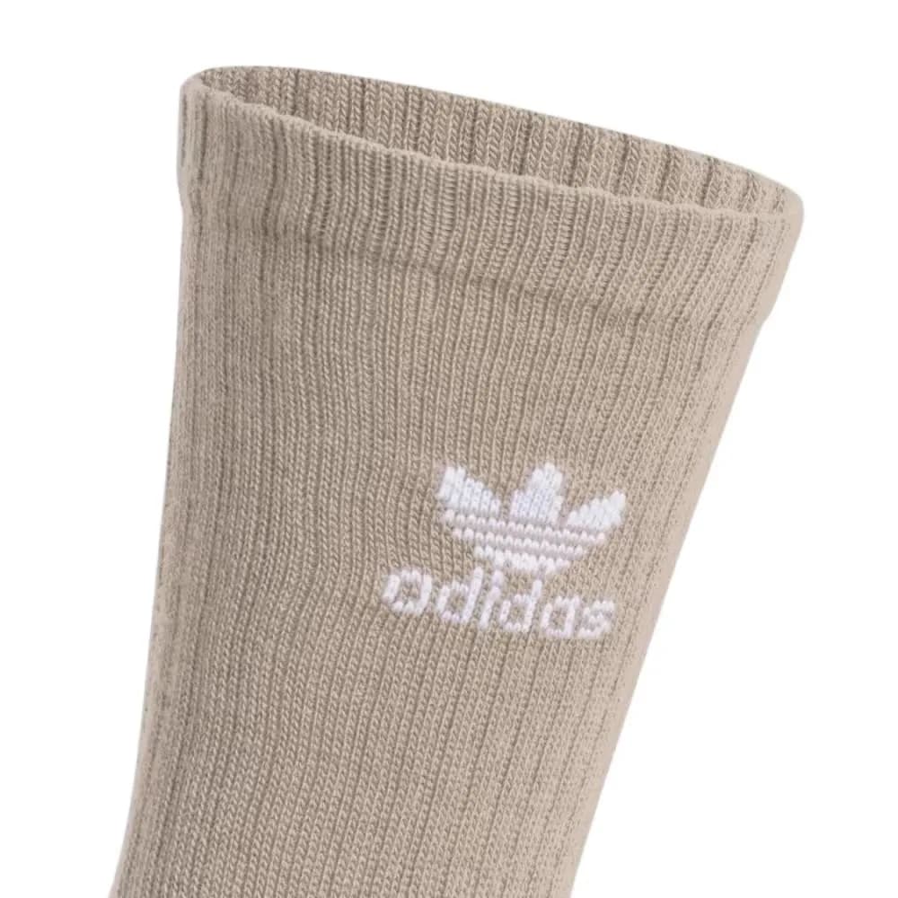 adidas Originals Confezione da 3 calzini antiscivolo comodi per sport e fitness con logo, unisex, beige, alla moda IR3692