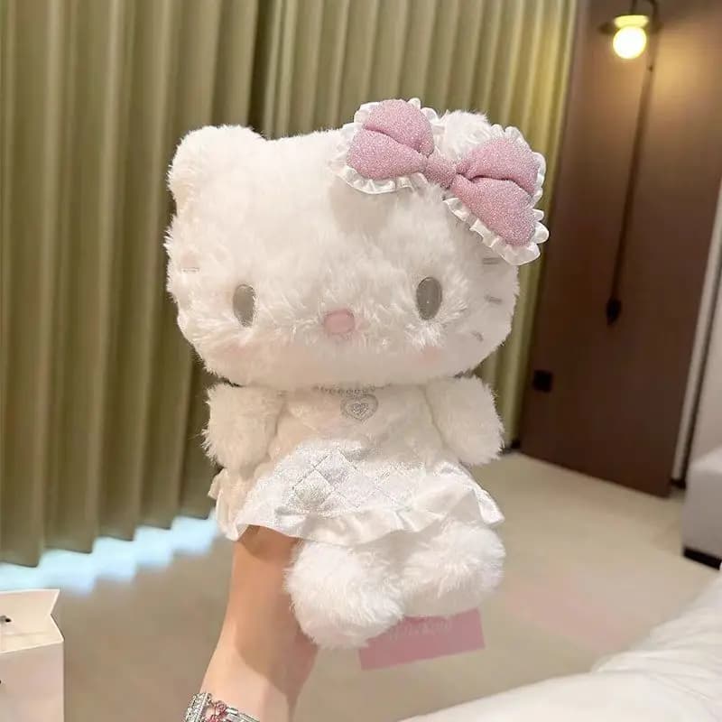 Peluche Originale Hello Kitty Serie Angelo e Diavolo da 23cm, Giocattoli Morbidi e Carini, Decorazione per la Stanza, Idea Regalo