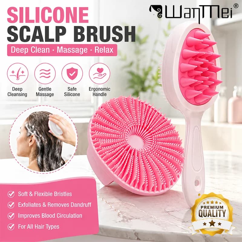 Set di 2 Spazzole in Silicone per Massaggio del Cuoio Capelluto, Pettine per Shampoo con Setole Morbide, Spazzola per Lavaggio Capelli, per Pulizia Profonda e Rimozione della Forfora, Cura dei Capelli