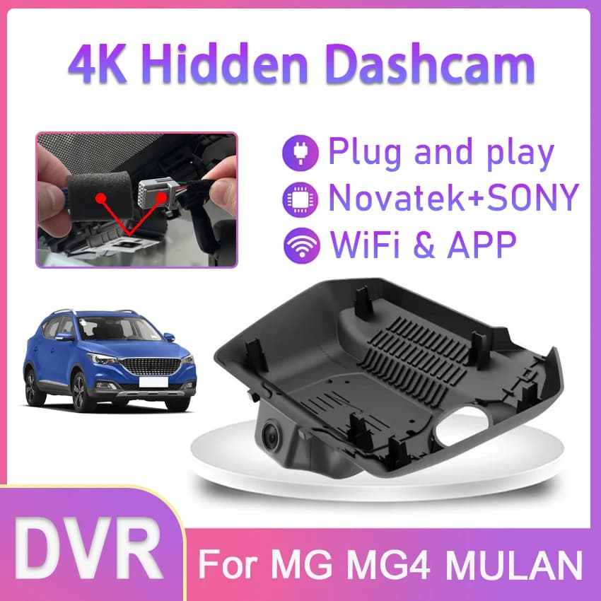 Dash Cam per Auto MG MG4 MULAN 425km 460km 520km 2022 2023, Registratore Video per Auto, Dashcam WIFI, Dispositivi di Registrazione DVR per Auto, Accessori