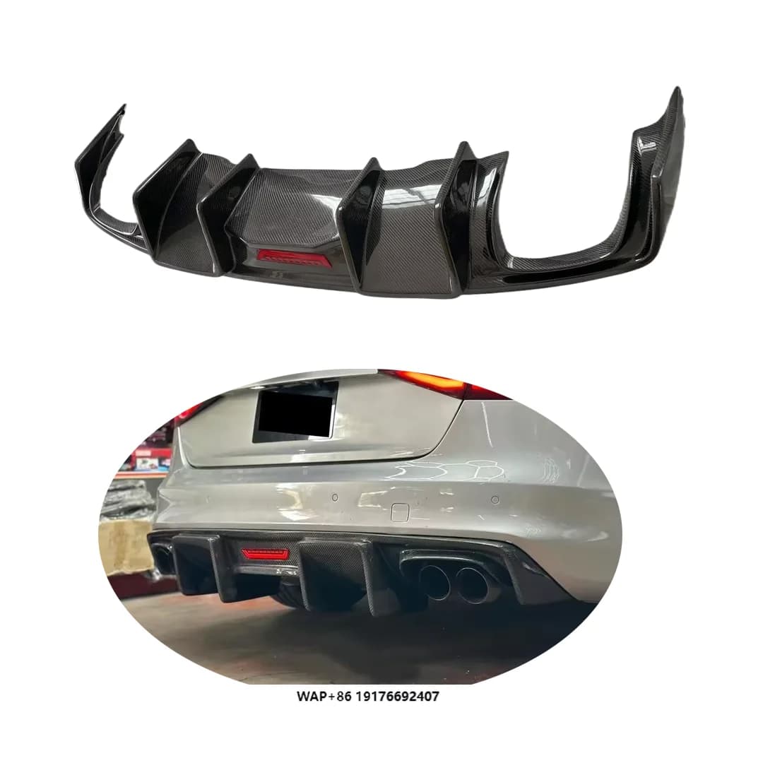 Suitable forAudi S4 A4 B8.5 Dry Carbon Fiber Rear Bumper Diffuser Body Kit Rear Lip 2013-2016