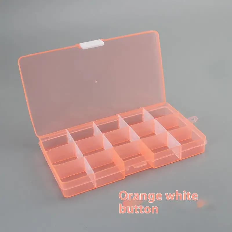 19*13*3.6 centimetri Scomparto Scatola di Immagazzinaggio di Plastica 15 Griglie Parti Scatola Dell'organizzatore Perline Gioielli Viti Titolare Caso Contenitore di Visualizzazione