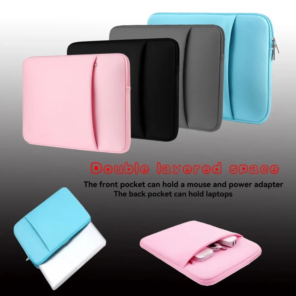 Laptop Bag 11/13/14/15/16/17 inch Computer Bag Protective Case, Front pocket can contain power supply, Multifunction Laptop Bag