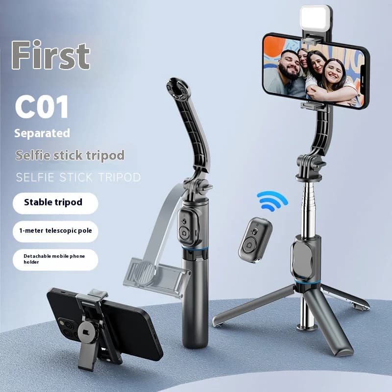 Stick selfie Bluetooth 2 in 1 e supporto per treppiede: per streaming live, vlogging e scatti a mani libere