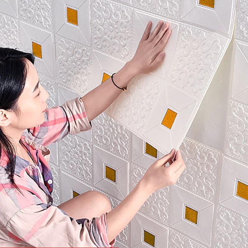 10 Pz 70x70 cm Soffitto Carta Da Parati 3D Mattoni Adesivi Murali Impermeabili Schiuma Self-Adchive Parete/Teto Decor Soggiorno TV Sfondo